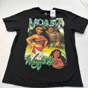 Walt‎ Disney MOANA T-shirt Unisex Medium NEW w/ TAG Black Short Sleeve Shirt